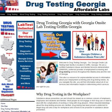 website design for drug testing labs